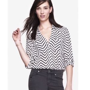 NWOT Express Portofino Chevron Blouse